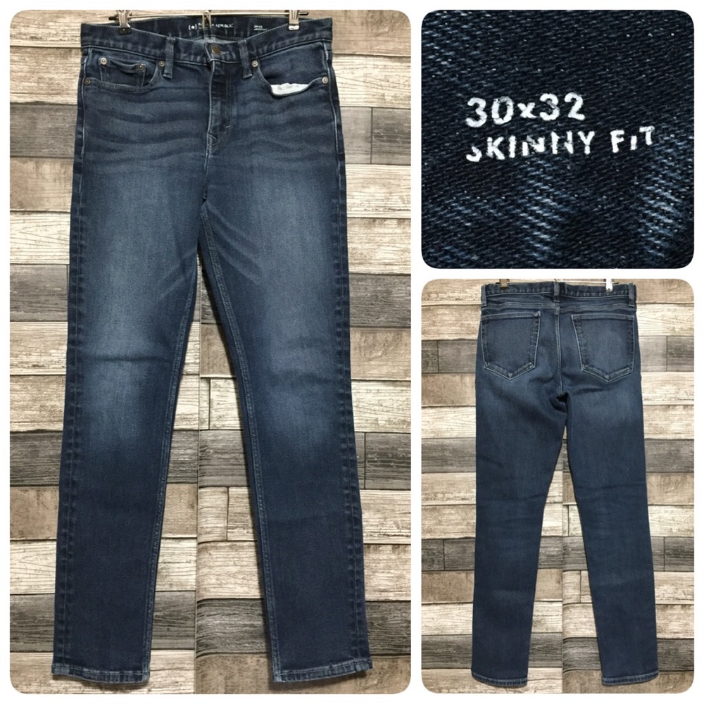 Banana Republic Legacy Skinny Fit Jeans Men’s 30x32 Dark Wash Blue Stretch